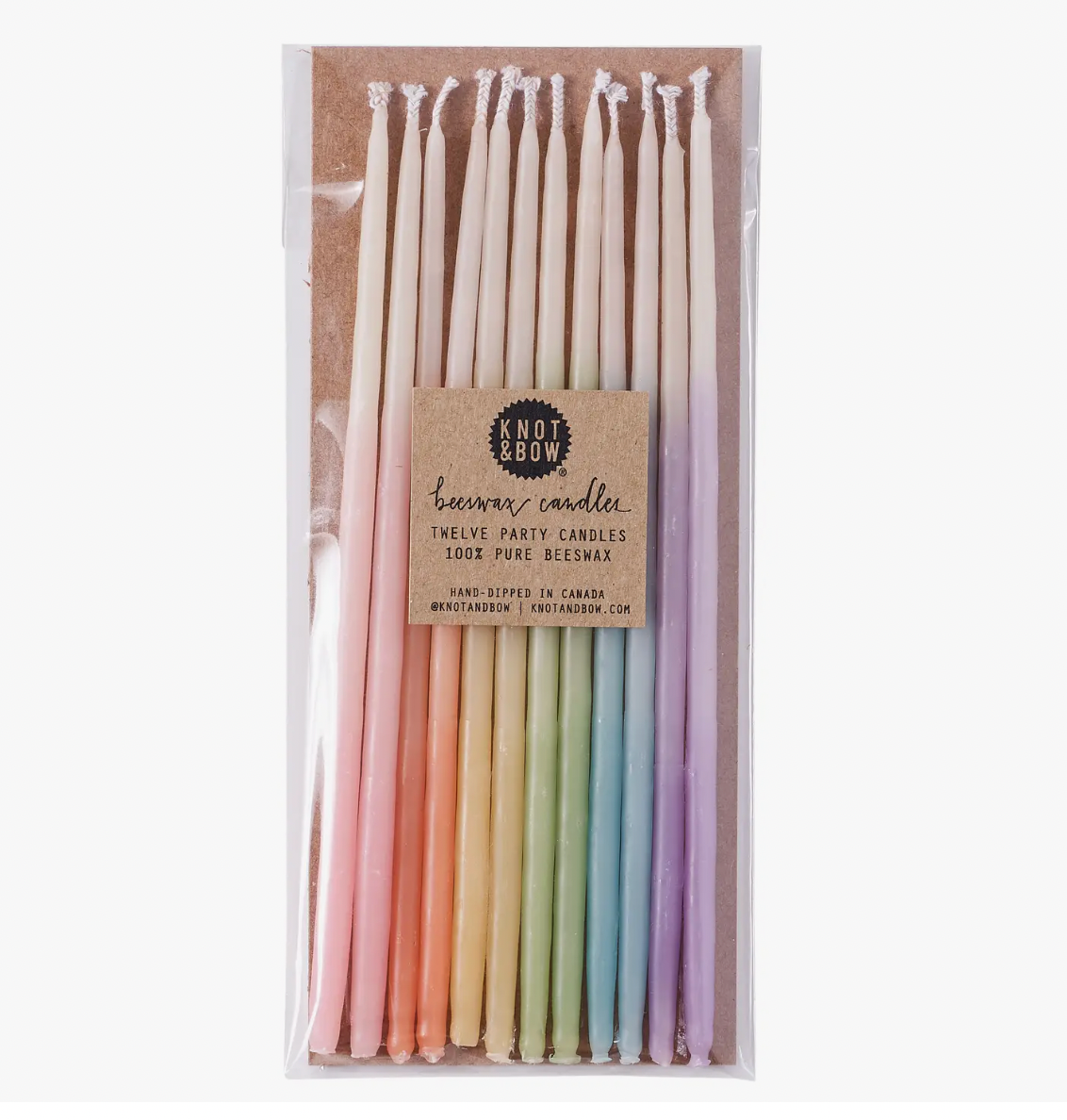 Party Candles- Hand-dipped 100% Pure Beeswax