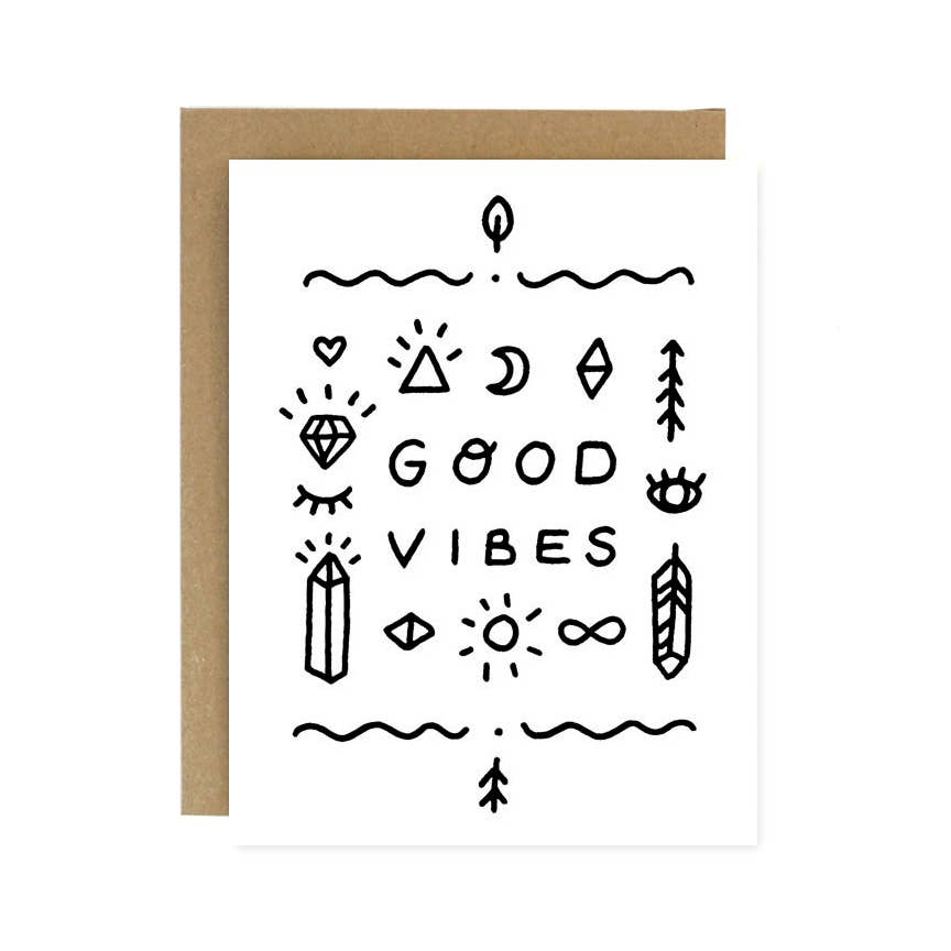 Good Vibes Card by Worthwhile Paper