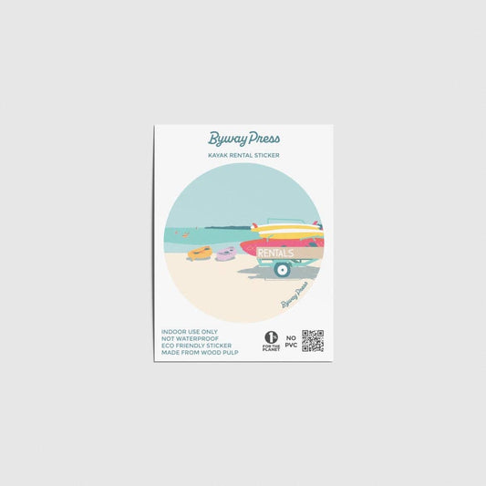 Byway Press - Kayak Rental Circle Sticker