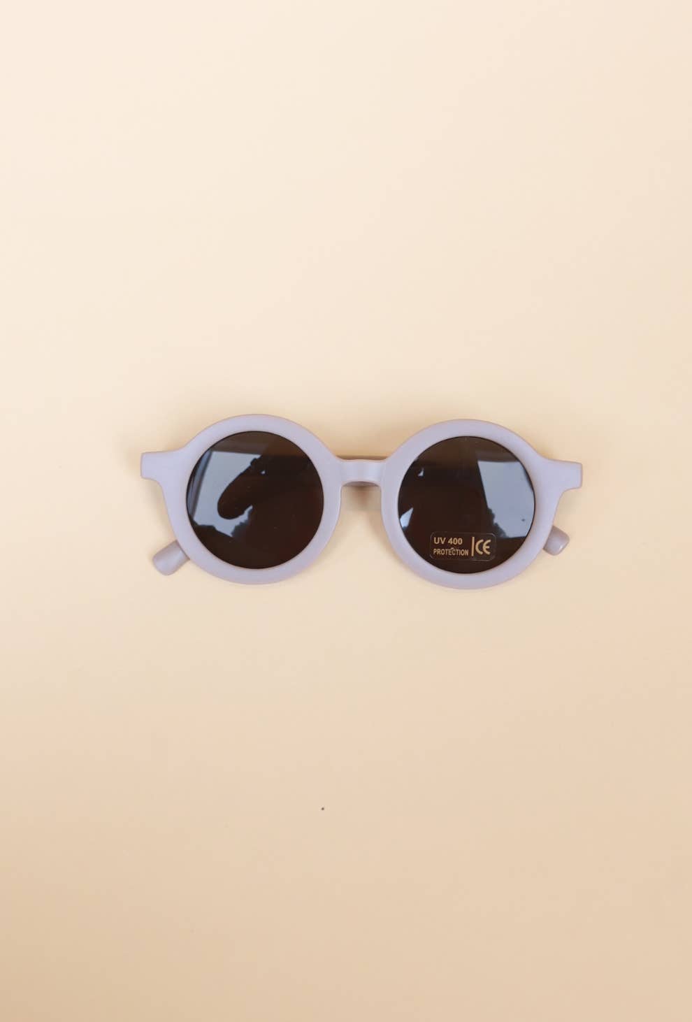 Polished Prints - Brown-Grey Round Sunglasses for Toddler, UV400