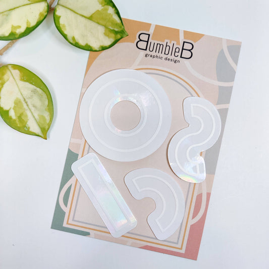 BumbleB Graphic Design - Confetti Suncatcher Sticker Pack