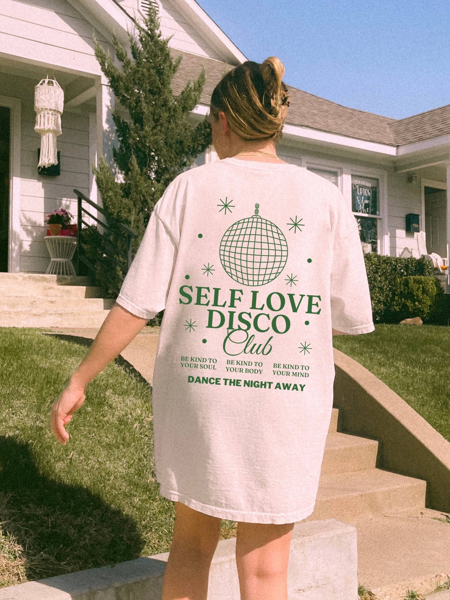 WE THE BABES - Self love disco club | Oversized Graphic Tee | Ivory
