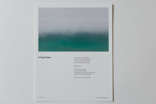 "Living Water" Small Poem Print by Mae Stier