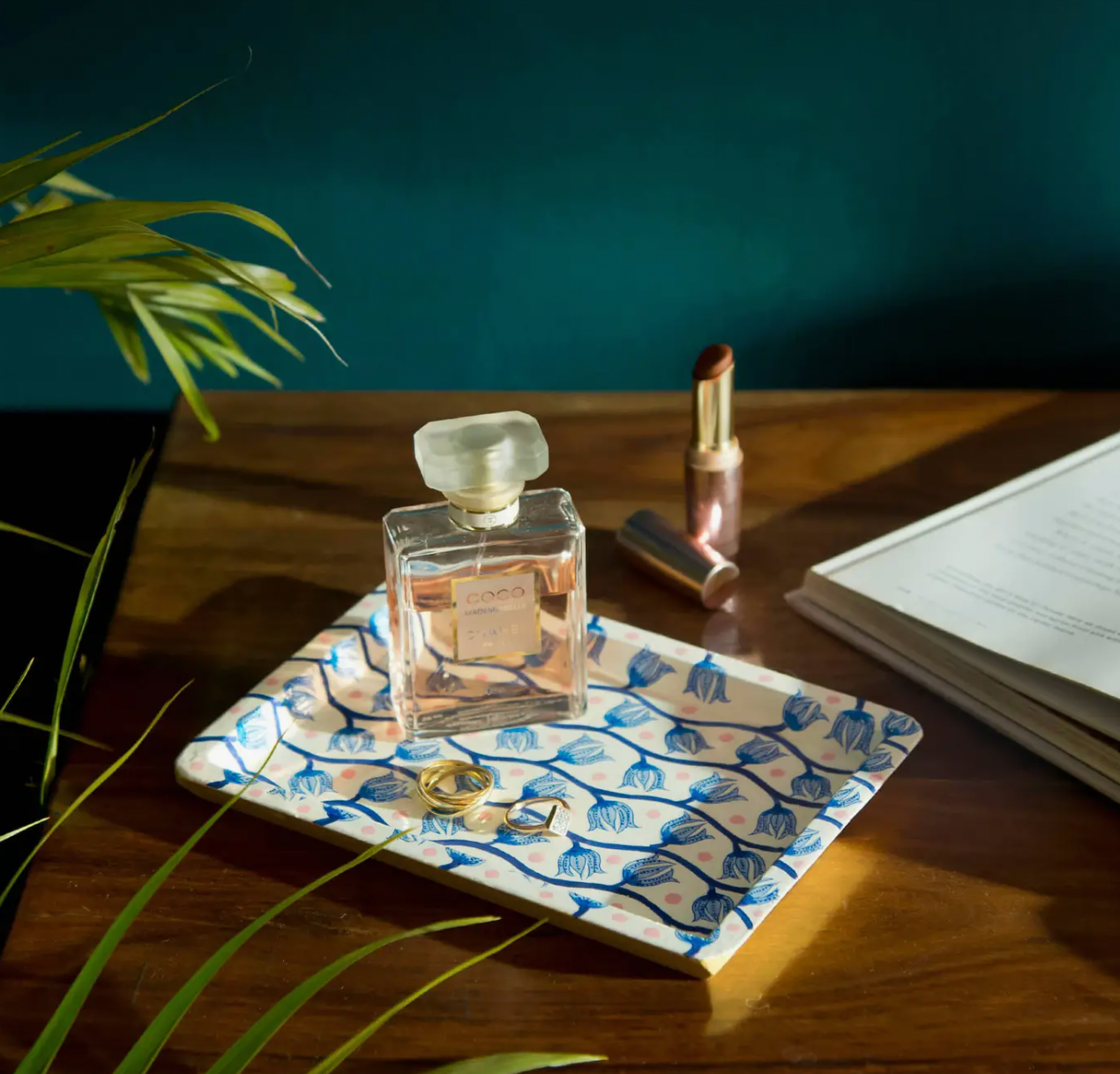 Hand-Painted Paper Mache Trinket Trays