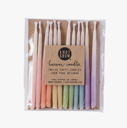 Party Candles- Hand-dipped 100% Pure Beeswax