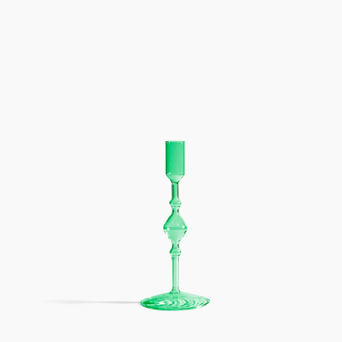 Tall Glass Candlestick Holder