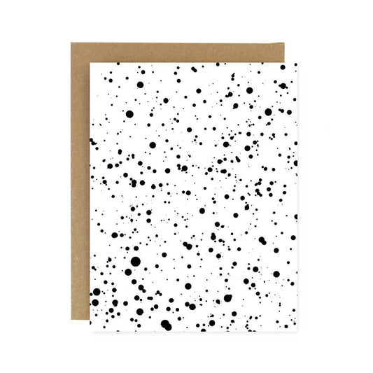 Splatter Pattern Card - Black & White by Worthwhile Paper