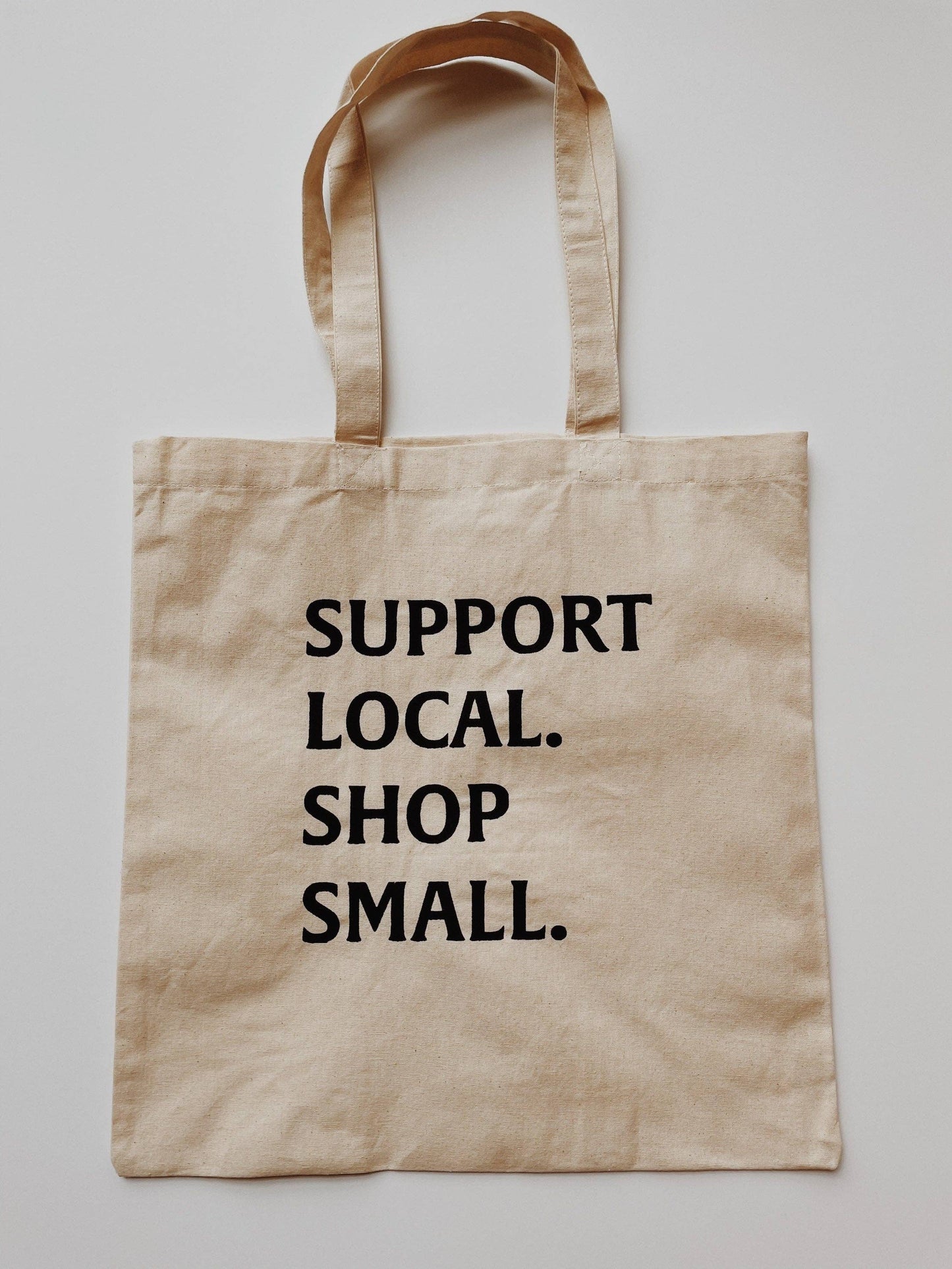 "Support Local Shop Small" Canvas Tote Bag l Market Tote Bag