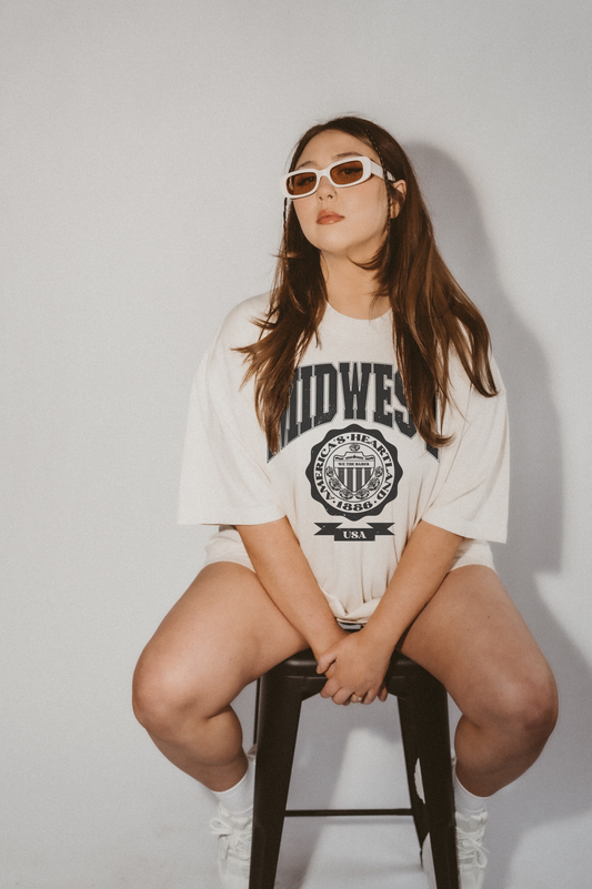 WE THE BABES - MIDWEST | Oversized GRAPHIC TEE | IVORY